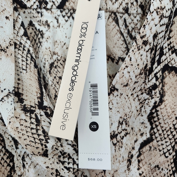 AQUA by Bloomingdale's Snake Print Twist Front‎ Top Career Size XS NWT $68 - Picture 6 of 9